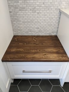 Custom built-in bench seating with storage